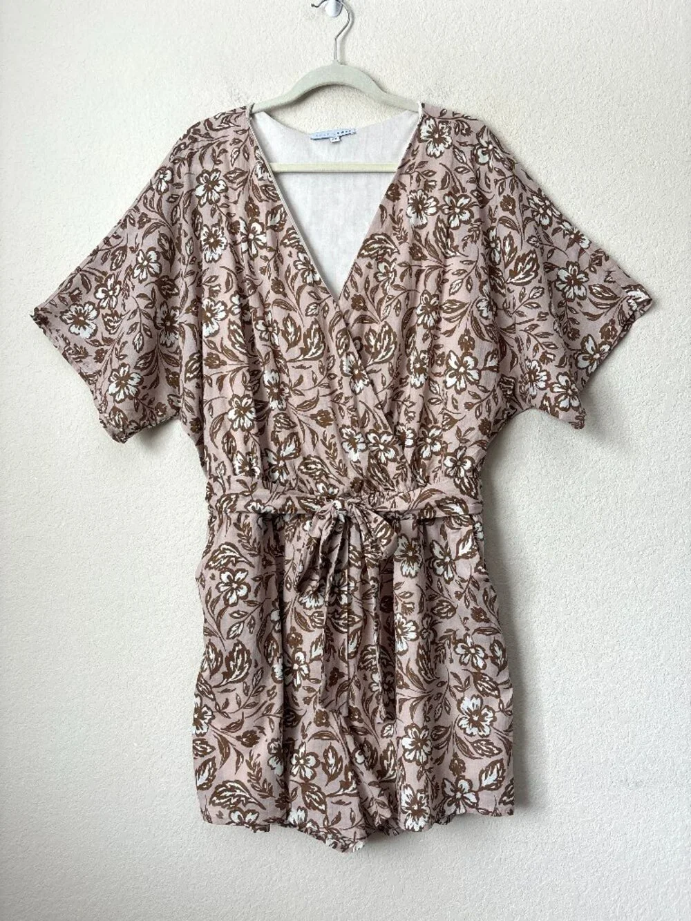 Baltic Born 2X Boho Floral Connor Flattering Tie Waist Romper - Picture 2 of 14